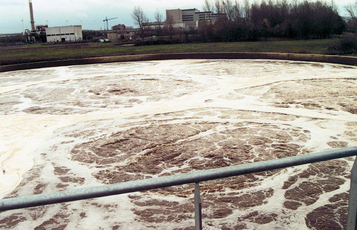 Aeration tank of a yeast production works