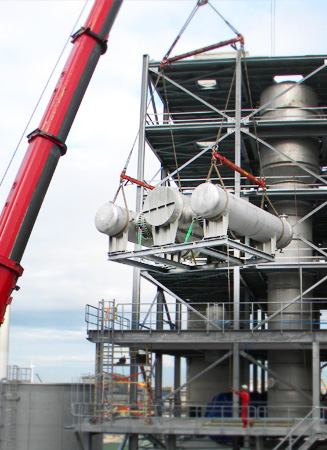 Installation of an ice condensation vacuum system
